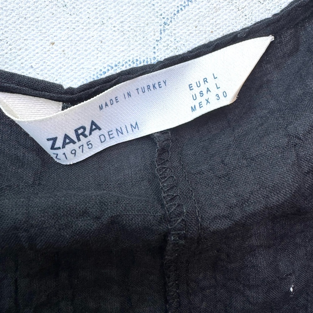 Zara Crinkled Blue Dress - Picture 3 of 5